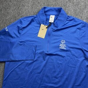 Nike Dri-FIT Men's Pullover 1/4 Zip XL Long Sleeve Blue Special Olympics Florida